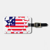 アメリカ 愛国心に満ちた 星条旗 ラゲッジタグ (正面横)