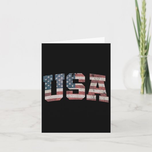 アメリカ 愛国的な 4th of July アメリカ カード (正面)