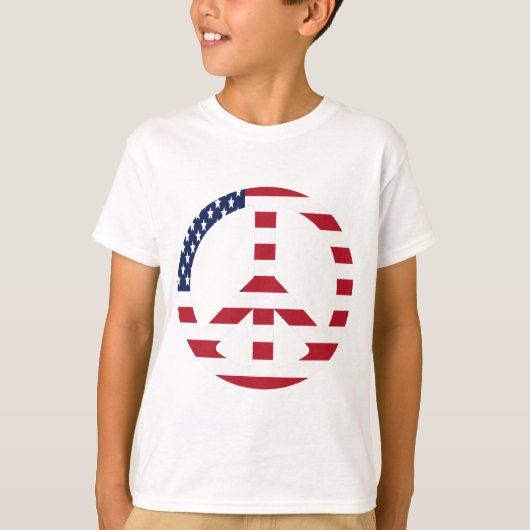 アメリカ、愛、団結、平和_ Tシャツ (正面)