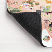 アメリカ |水彩図解入りの、写真付きのUSAの地図 マウスパッド (コーナー)