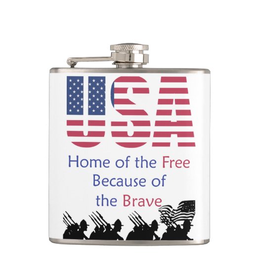 アメリカ – 無料の家は勇者 フラスク (正面)