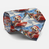 アメリカ（犬）スタッフォードインスレッジクリスマス ネクタイ (ロール)