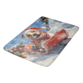 アメリカ（犬）スタッフォードインスレッジクリスマス バスマット (アングル)