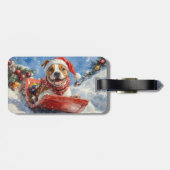 アメリカ（犬）スタッフォードインスレッジクリスマス ラゲッジタグ (裏面横)