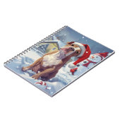 アメリカ（犬）スタッフォードウィンターワンダーランドクリスマス ノートブック (左側)