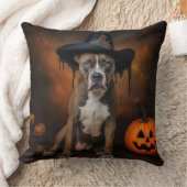 アメリカ（犬）スタッフォードカボチャンスハロウィンホラー クッション (ブランケット)