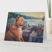 アメリカ(犬)スタッフォードクリスマスクルーズ:ポーソーム カード (正面)