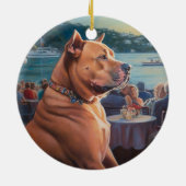 アメリカ(犬)スタッフォードクリスマスクルーズ:ポーソーム セラミックオーナメント (裏面)