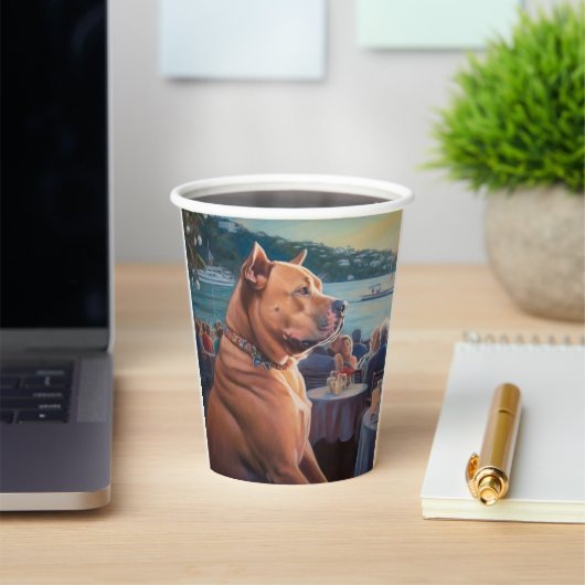 アメリカ（犬）スタッフォードクリスマスクルーズ：ポーソーム 紙コップ (インサイチュ)