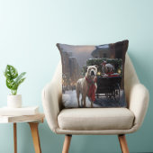 アメリカ(犬)スタッフォードクリスマスフェスティバルシーズン クッション (椅子)