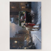 アメリカ(犬)スタッフォードクリスマスフェスティバルシーズン ジグソーパズル (縦)