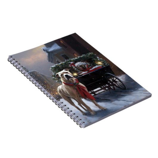 アメリカ(犬)スタッフォードクリスマスフェスティバルシーズン ノートブック (右側)