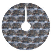 アメリカ(犬)スタッフォードクリスマスフェスティバルシーズン ブラッシュドポリエステルツリースカート (正面)