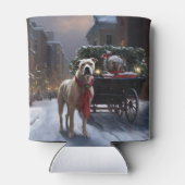 アメリカ（犬）スタッフォードクリスマスフェスティバルシーズン 缶クーラー (裏面)