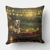 アメリカ（犬）スタッフォードクリスマスフェスティバル航海 クッション (裏面)
