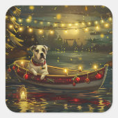 アメリカ（犬）スタッフォードクリスマスフェスティバル航海 スクエアシール (正面)