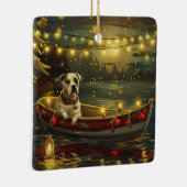 アメリカ(犬)スタッフォードクリスマスフェスティバル航海 セラミックオーナメント (右)