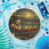 アメリカ（犬）スタッフォードクリスマスフェスティバル航海 ペーパープレート (パーティー)