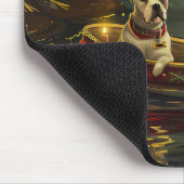 アメリカ（犬）スタッフォードクリスマスフェスティバル航海 マウスパッド (コーナー)