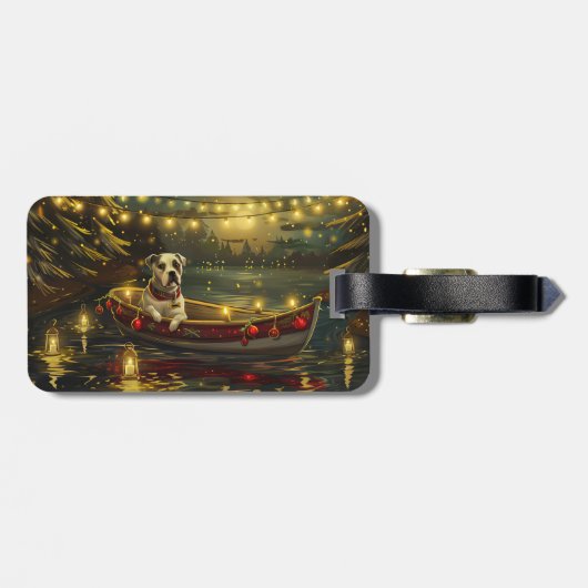 アメリカ(犬)スタッフォードクリスマスフェスティバル航海 ラゲッジタグ (裏面横)