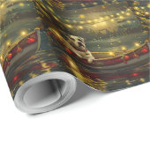 アメリカ（犬）スタッフォードクリスマスフェスティバル航海 ラッピングペーパー (ロールコーナー)