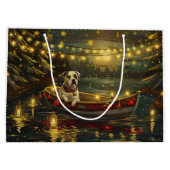 アメリカ（犬）スタッフォードクリスマスフェスティバル航海 ラージペーパーバッグ (裏面)