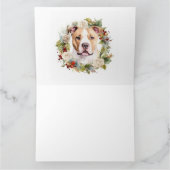 アメリカ（犬）スタッフォードクリスマスリースフェスティバル カード (内部)