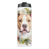 アメリカ(犬)スタッフォードクリスマスリースフェスティバル タンブラー (正面)