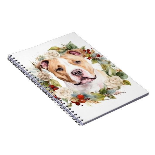 アメリカ(犬)スタッフォードクリスマスリースフェスティバル ノートブック (右側)