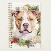 アメリカ(犬)スタッフォードクリスマスリースフェスティバル プランナー手帳 (正面)