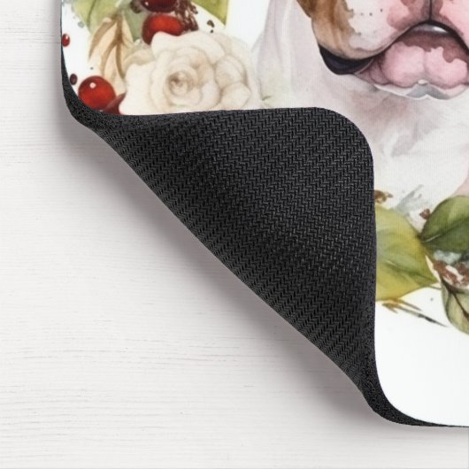 アメリカ(犬)スタッフォードクリスマスリースフェスティバル マウスパッド (コーナー)