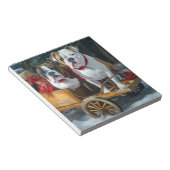 アメリカ（犬）スタッフォードスノウィースリークリスマス ノートパッド (アングル)