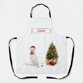 アメリカ(犬)スタッフォードテリアおもしろいークリスマスドッグ エプロン (正面)