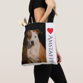 アメリカ(犬)スタッフォードテリアのトート トートバッグ (クローズアップ)