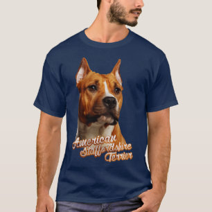 アメリカ(犬)スタッフォードテリアアンスタッフ(25) Tシャツ