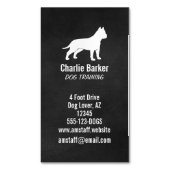 アメリカ(犬)スタッフォードテリアシルエットAmStaff マグネット名刺 (正面縦)