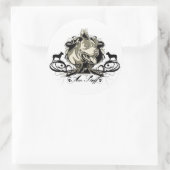 アメリカ(犬)スタッフォードテリアステッカー ラウンドシール (バッグ)