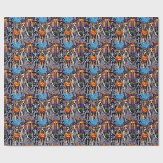 アメリカ(犬)スタッフォードテリアドッグズハロウィーン ラッピングペーパー (フラット)