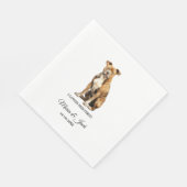 アメリカ（犬）スタッフォードテリアペットカクテル スタンダードランチョンナプキン (角)