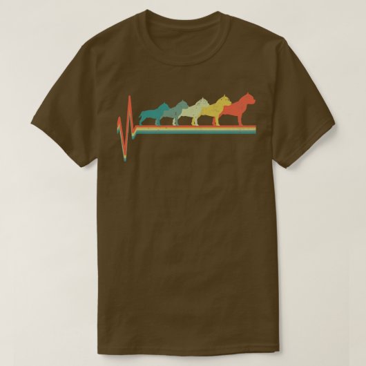 アメリカ(犬)スタッフォードテリアヴィンテージ Tシャツ (デザイン正面)