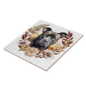 アメリカ（犬）スタッフォードテリアードッグオータムリース タイル (側面)