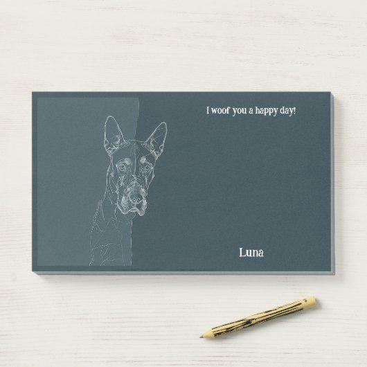 アメリカ（犬）スタッフォードテリア抽象芸術ドッグ名 ポストイット (デスク)