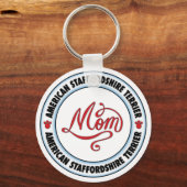 アメリカ（犬）スタッフォードテリア母 キーホルダー (正面)