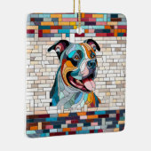 アメリカ（犬）スタッフォードテリア – アンスタッフ セラミックオーナメント (右)