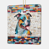 アメリカ（犬）スタッフォードテリア – アンスタッフ セラミックオーナメント (左)