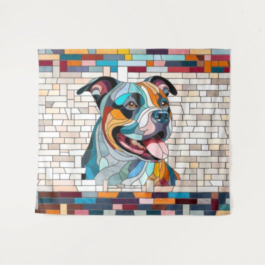 アメリカ（犬）スタッフォードテリア – アンスタッフ タペストリー (正面(横))