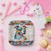 アメリカ（犬）スタッフォードテリア – アンスタッフ ペーパープレート (パーティー)