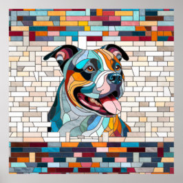 アメリカ（犬）スタッフォードテリア – アンスタッフ ポスター