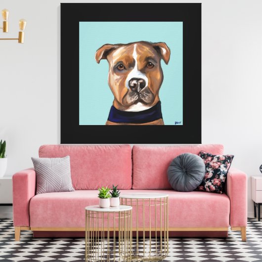 アメリカ（犬）スタッフォードテリア キャンバスプリント (インサイチュ (リビング))