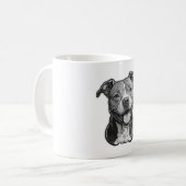 アメリカ(犬)スタッフォードテリア コーヒーマグカップ (正面左)